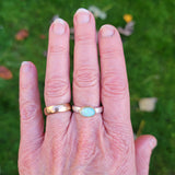 Pale flashy opal ring